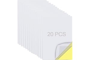 KAIHENG 20 Sheets of Clear Double Sided Tape, A4 Size Extra Strong Adhesive Double Sided Tape Sheets with Yellow Liner for DI