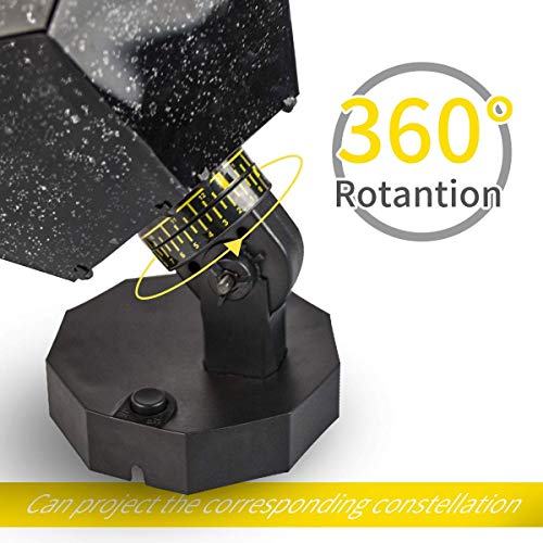 Sunnec Star Night Light Projector, DIY Sky Projection Night Lamp 12 Constellation Lights for Kid Baby Bedroom,Christmas Gift