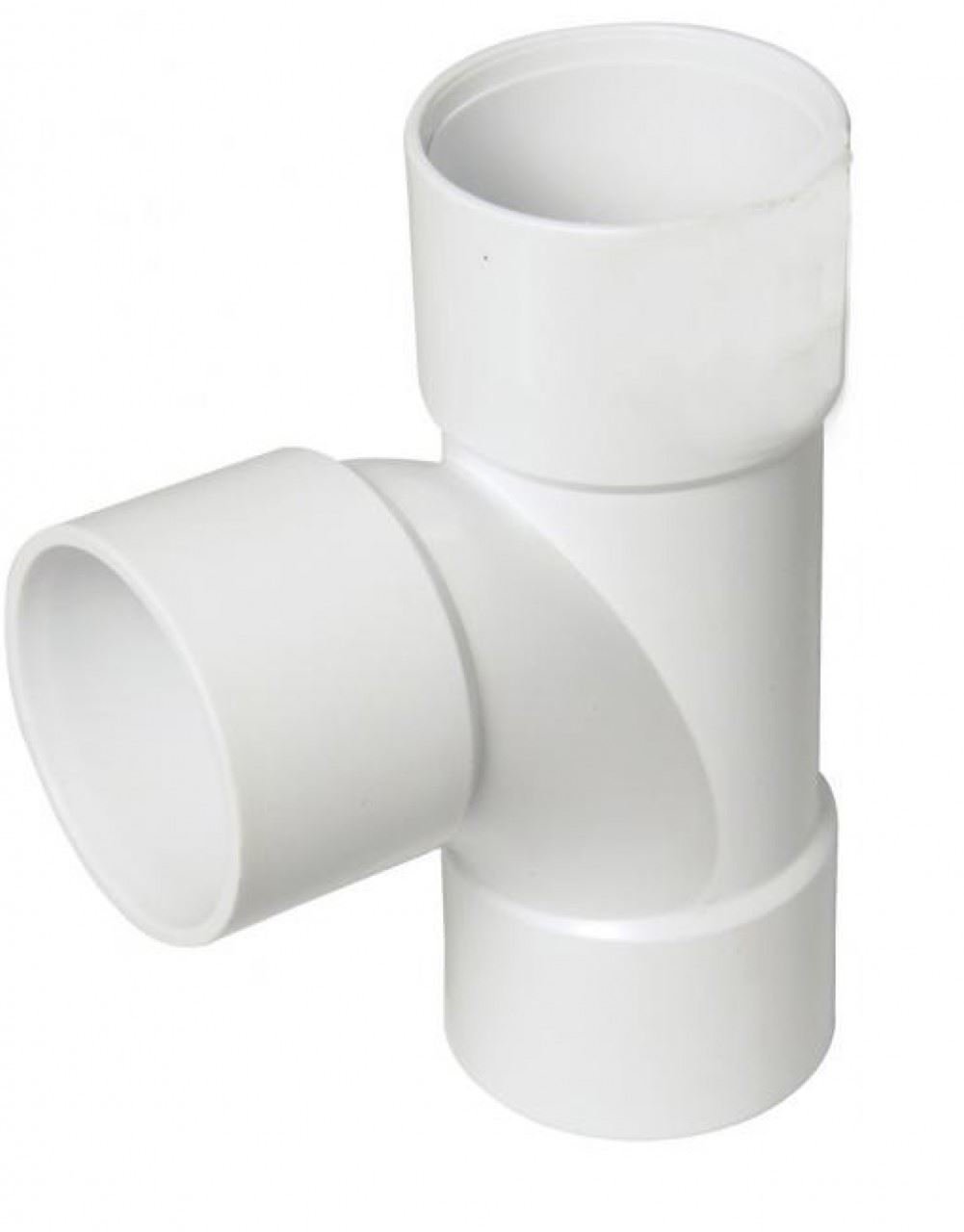 FLOPLAST Solvent White 40mm (43mm) Waste Swept Tee - Bag of 2