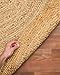 Natural Area Rugs - Round Jute Rug, Elsinore Collection, Hand Braided, Earth Friendly Natural Fiber Rug, Handmade & Reversible, Beige 5 ft