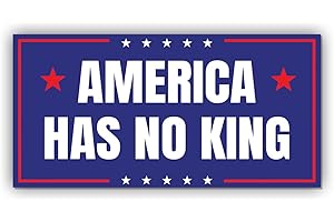 TAYTA Magnetic Sticker America Has No King Magnet Anti Funny Leftist Feminist Social Justice Human Rights Blue for Bumper, Refrigerator, Cruise Door, Car, Truck 7.5x3.75in