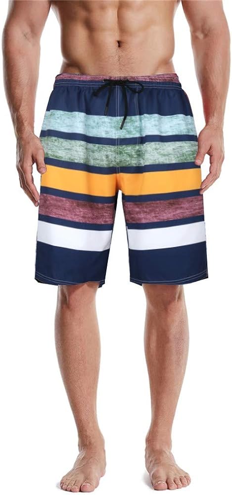 retro striped shorts