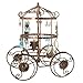MyGift Bronze Toned Metal Carriage Earring Display Stand with Rotating Carousel/Tabletop Jewelry Organizer Rack