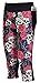 Sister Amy Women's Child Size Printed Workout Running Capri Pant Crop Legging Angry Skull L
