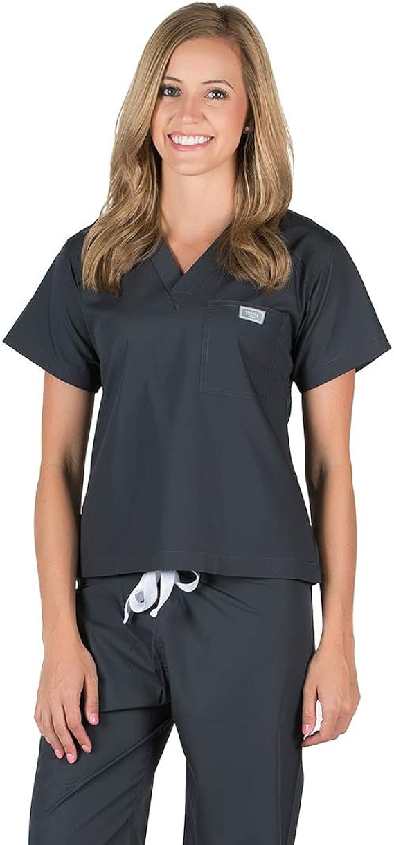 Blue Sky Scrubs Pewter Scrub Top Clothing