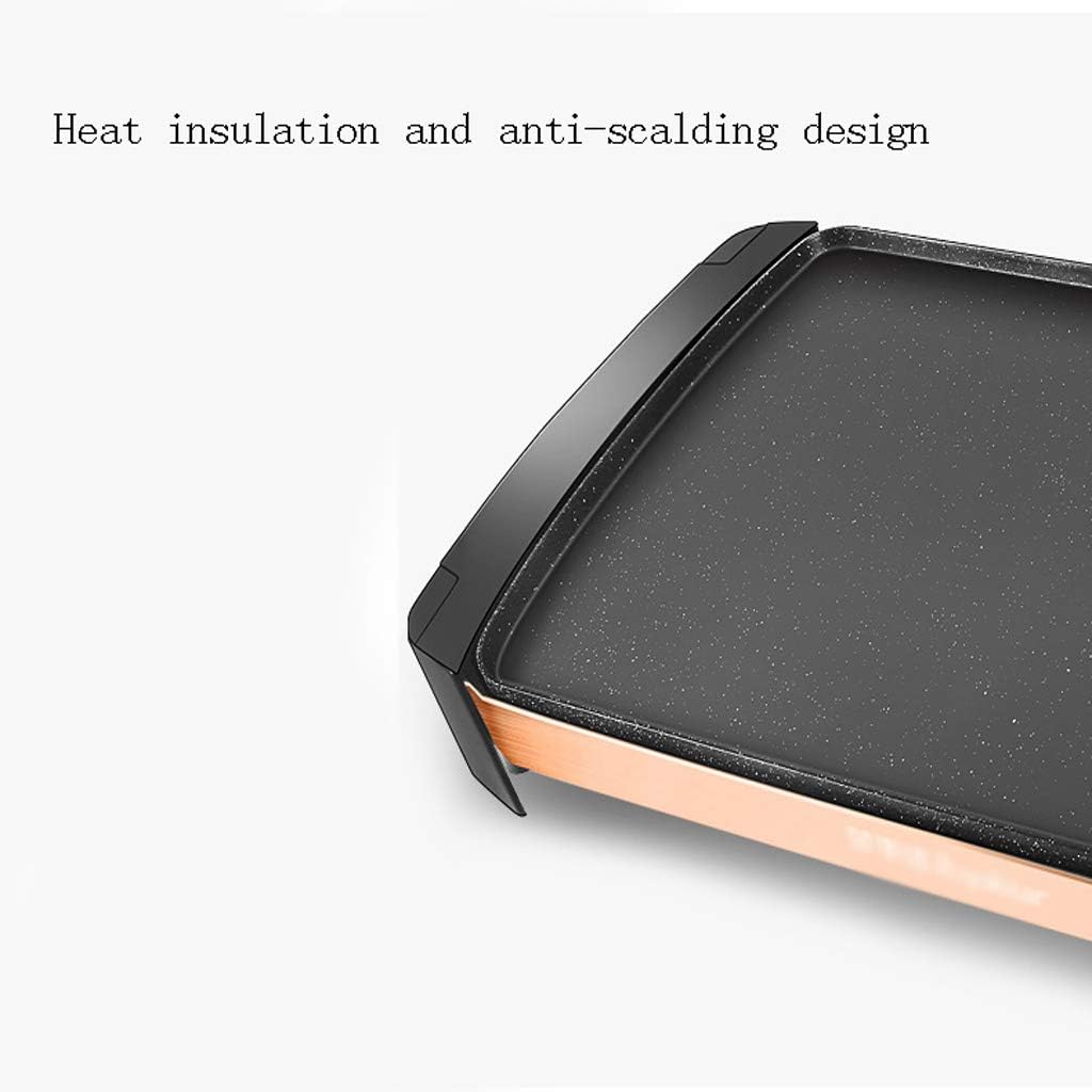 review zaizai Electric Indoor Grill Pot & Skillet,Versatile -Portable Barbecue Grill,Indoor BBQ Grill Smokeless Electric,1800W,Five Speeds,Adjustable Thermostat