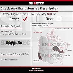 Shoxtec Front Pair Complete Struts Assembly