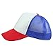 DALIX Youth Mesh Trucker Cap - Adjustable Hat (Red/White/Blue)