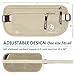 VENTURE 4TH Travel Money Belt - Slim Passport Holder RFID Blocking Travel Pouch to Protect Cash, Credit Cards and Travel Documents (Beige)