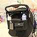 Damero Universal Stroller Organizer Bag, Diaper Storage Bag with Adjustable Straps and Cup Holders, Black