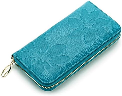 ANKKO Fashion Women Lady PU Leather Wallet Crown Purse, Blue