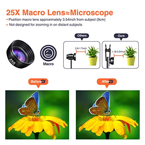 image for PJ-Since Phone Camera Lens kit, 12X Zoom Telephoto Lens+210° Fisheye 