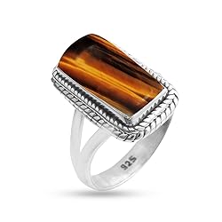 Solid 925 Sterling Silver Ring For Womens Natural
