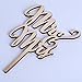 eBoot Mr and Mrs Cake Toppers Wooden Wedding Cake Topper Party Cake Decoration