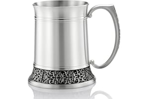 Royal Selangor Hand Finished Classic Expressions Collection Pewter Tankard (L) in Satin Finish