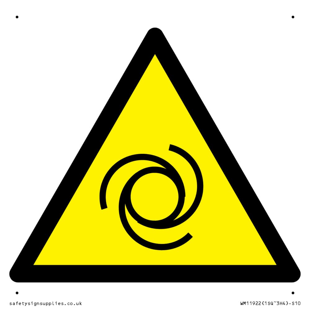 W018 Warning: Automatic start-up Sign - 100x100mm - S10