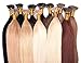 Fabwigs I Tip Stick Human Hair Extensions - 18 20 22 Inch 12 Colors 50g Set - Keratin Stick Fusion Remy Human Hair Extensions (18 Inch #1B Off/Natural Black)