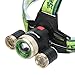 LandFox Headlight,15000Lm ZOOM Headlamp CREE XM-L 3 x T6 LED Headlight & Charger & Battery