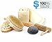Dry Brushing Body Brush - Bath Brush & Dry Brush & Pumice Stone Combination - Natural Bristle Brush for Remove Dead Skin Toxins Cellulite, Improves Lymphatic Functions,Stimulates Blood Circulation
