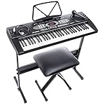 Alesis Melody 61 Beginner Bundle | 61-Key Portable Keyboard with Stand, Bench, Headphones, and Microphone