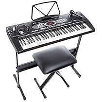 Alesis Melody 61 Beginner Bundle | 61-Key Portable Keyboard with Stand, Bench, Headphones, and Microphone
