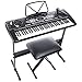 Alesis Melody 61 Beginner Bundle | 61-Key Portable Keyboard with Stand, Bench, Headphones, and Microphone