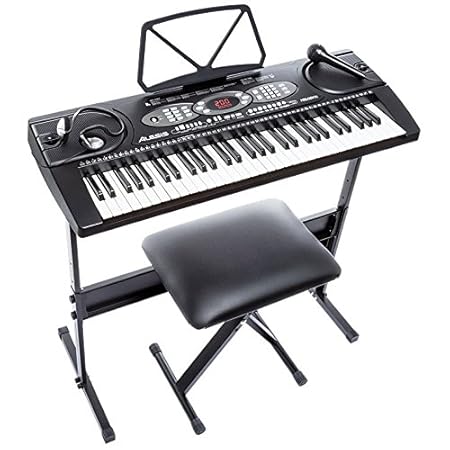 Alesis Melody Teclado electrónico de teclas con altavoces incorporados auriculares soporte banqueta