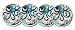 Monterey Bay Octopus 4-Pack Round Absorbent Stone Coasters with Protective Cork Backing Manufactured in The USA