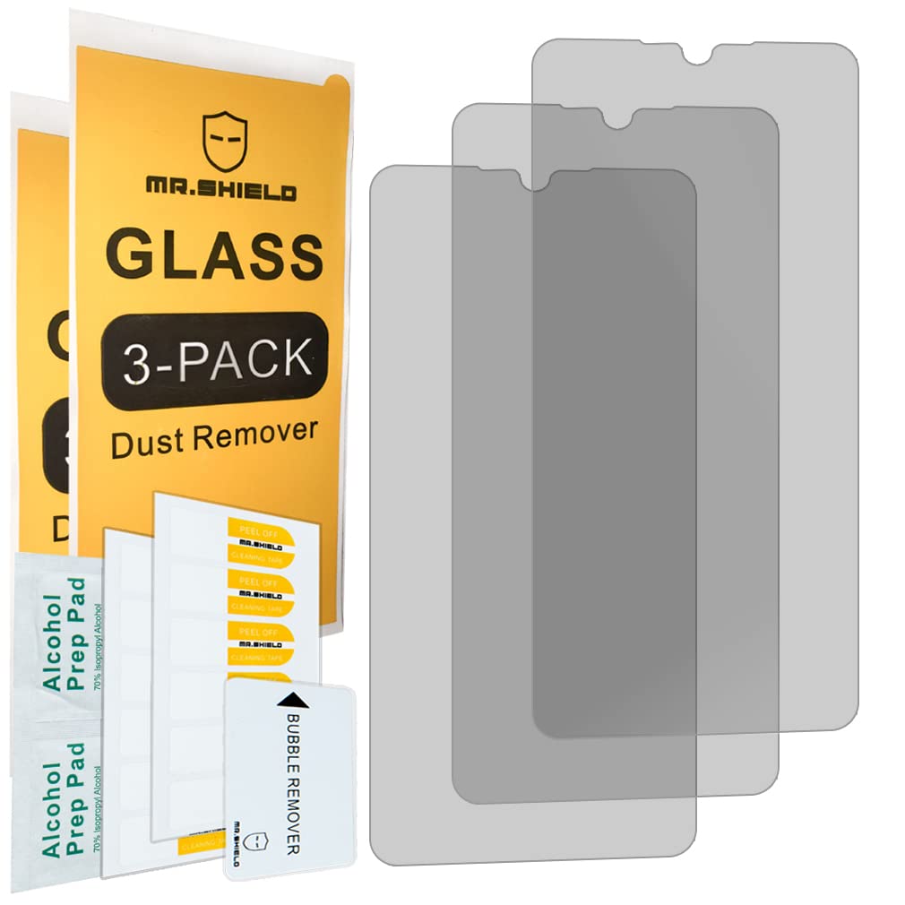 Photo 1 of Mr.Shield [3-PACK] Privacy Screen Protector Compatible with Samsung Galaxy A10S / Galaxy A10 [Tempered Glass] [Anti Spy] Screen Protector with Lifetime Replacement