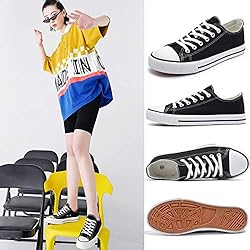 White Sneakers for Women Low Top Canvas Shoes