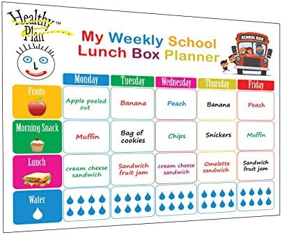 Weekly Meal Planner and Tracker Dry Erase Board,Weekly Planner for Kids, Lunch Box for Kids,Smart Planner by Healthy Planner