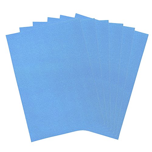 Mega Crafts 6 Pcs Metallic EVA Foam Sheets 16' X 24' | Sparkly Blue Glitter Papers With Non-Adhesive Smooth Back | For Scrapbooking, Arts & Crafts, Party Masks, Ornaments & School Projects