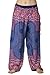 Harem Pants Unisex Geometric Mandala Harem Pants for Men & Women in Blue