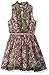 Beautees Girls' Big Button Front Floral Print Shirt Dress