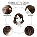 rabbitgoo Halloween Short Curly Hair Wigs 11 inches with Flat Bangs for Women