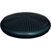 Body Sport Balance Disc - Inflatable, 13.5 in Balance Trainer - for Core Stability and Muscle Activation - Perfect for Dynamic Sitting or Standing Exercises (Black)