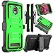 Venoro Moto Z2 Force Case, Moto Z2 Play Case, Heavy Duty Shockproof Full Body Protection Rugged Hybrid Case Cover with Swivel Belt Clip and Kickstand for Motorola Z Force 2017 (Green)