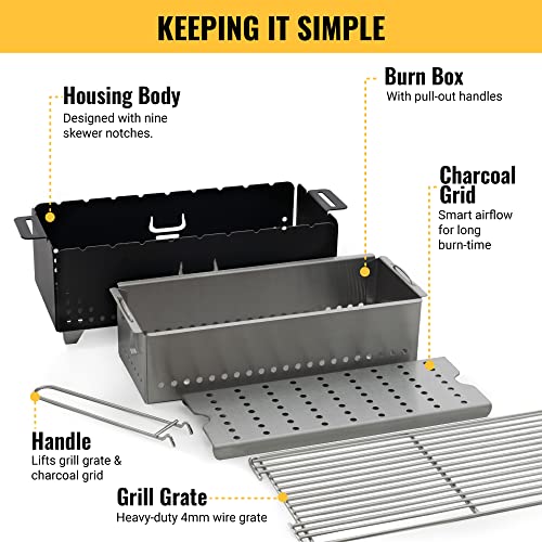 YAK Grills Hibachi Charcoal Grill Easy to Use Charcoal Grill