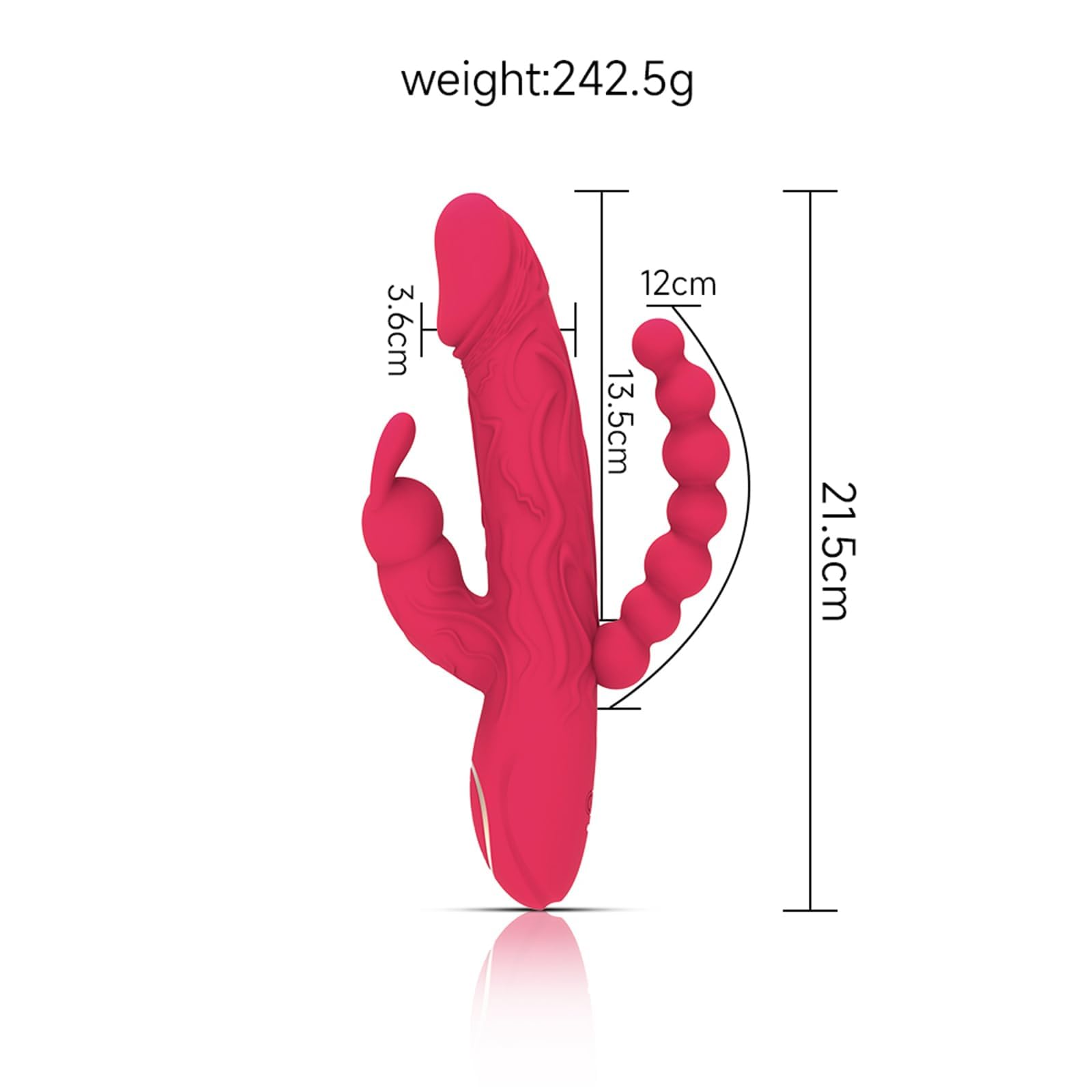 Dildo Vibrator SexSpielzeug G Punkt Vibration 3 in 1 Klitoris Stimulator mit Stoßfunktion Leise und Stark 10 Vibrationsmodi Analplug Analvibrator Prostata Stimulator Erotik Sex Toys für Frau und Paare