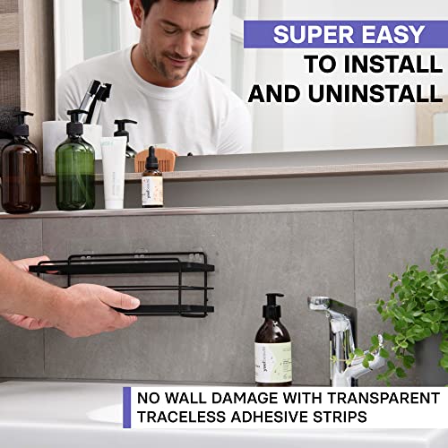 KINCMAX Shower Caddy with Soap Dish, 1 Shelf, Stainless Steel, Easy