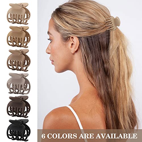 12 PCS Small Hair Claw Clips, Neutral Double Row Teeth Hair Clips for Women Girls, Small Claw Clips for Thin Short Hair, 1.6\