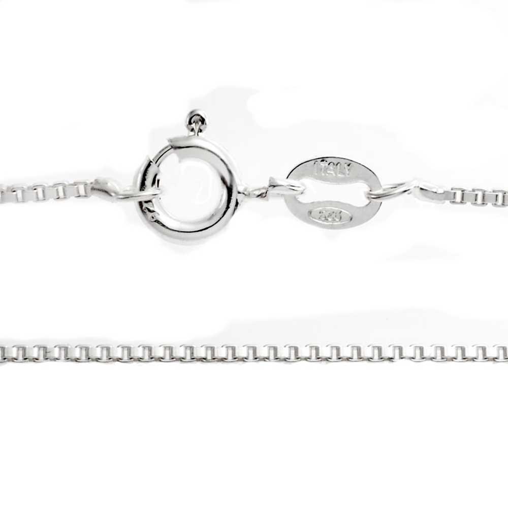 925 Sterling Silver Box Chain Necklace 