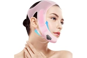 Upgrated V-Line silicone Face Lift Tape Face Strap，Double Chin Reducer Chin Support Strap V Shaped Face Mask Chinstrap for Sl