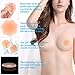 Nipple Covers 6 Pairs,Nipple Silicone Petals,Silicone Pasties For Women Reusable Breast Petals And Round Adhesive Invisible Cover (3 Pair Flower + 3 Pairs Round)