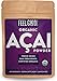Organic ACAI Powder (Freeze-Dried) - 2oz Resealable Bag - 100% Raw Antioxidant Superfood Berry From Brazil - by Feel Good Organics