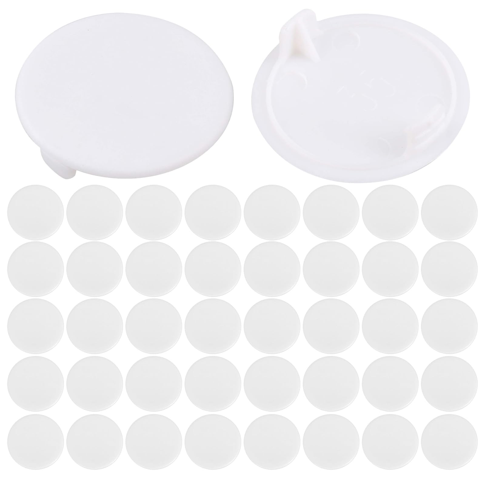 40 Pieces 35 MM (1 3/8") Hinge Hole Covers,Hinge and Bracket Supplies Pack,Plastic Hinge Hole Filler Caps White Wall Cupboard Hinge Cover for Furniture Cupboard Hinge White (1 3/8")