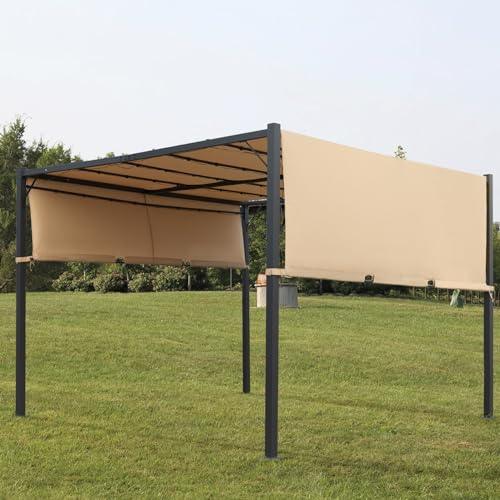 PayLessHere 10x10 Aluminum Pergola Review: Retractable Sun Shade Canopy with Solar LED Lights image 17