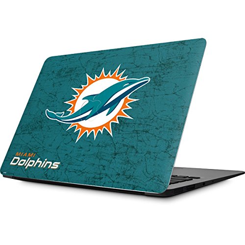 Skinit Decal Laptop Skin for MacBook Air 13.3 (2010-2017) - Officially Licensed NFL Miami Dolphins Distressed- Aqua Design