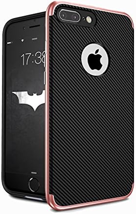 iphone 7 Plus case, Niubity [Bumblebee Series][Pink] TPU Bumper case [Drop Protection/Shock Absorption Technology] For Apple iPhone 7 Plus 2016 (Pink)