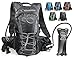 Live Infinitely Hydration Backpack With 2.0L TPU Leak Proof Water Bladder- 600D Polyester -Adjustable Padded Shoulder, Chest & Waist Straps- Silicon Bite Tip & Shut Off Valve- (Grey Edges)